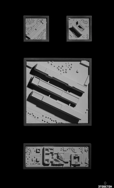 Сувенирный макет здания из бетона