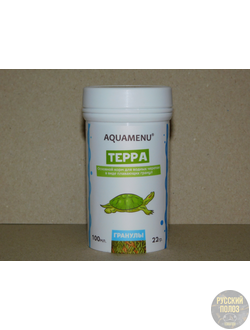 КОРМ AQUAMENU ТЕРРА 100 МЛ - Плавающий гранулы для водных черепах