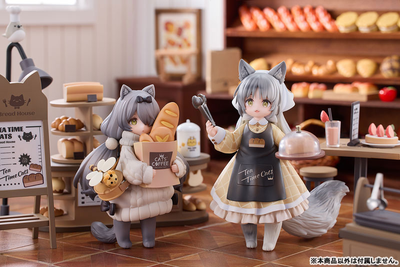Набор из двух фигурок с декорациями Customer Cat DLC Series, Tea Time Cats Meow Town "Bread House"