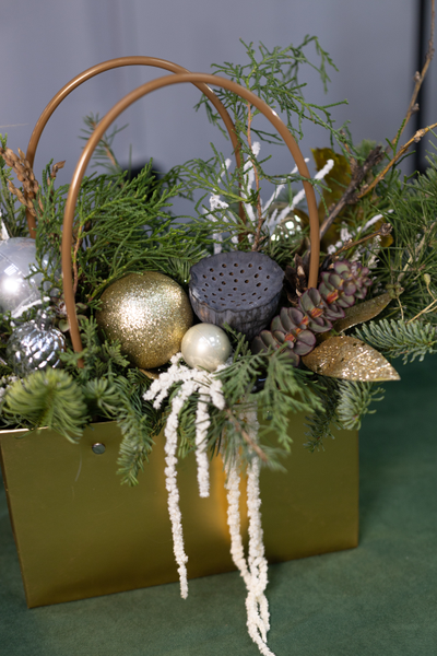 Новогодняя композиция в сумке