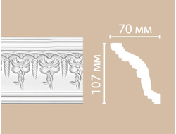 Потолочный плинтус из полиуретана с орнаментом DECOMASTER (Декомастер) -95696