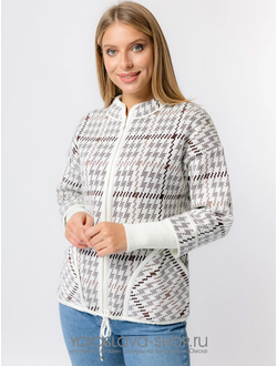 Модель: 2738. Женский вязаный жакет в спортивном стиле