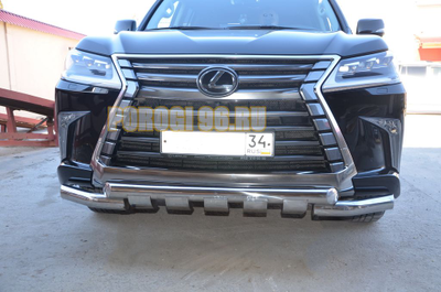 Защита переднего бампера (G) d76 для Lexus LX 450 (2016-...)