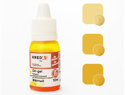 Oil-gel 04 желтый, колорант жирораств. для окраш. (10мл) KREDA Bio, компл. пищ. добавка