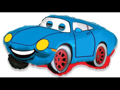 Шар Гоночная тачка, голубая, 51*80 см