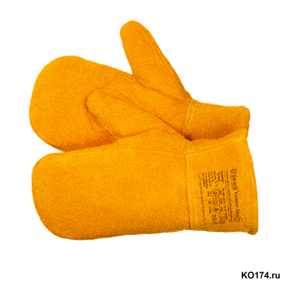 Рукавицы спилковые утепленные Forester Zima, утеплитель мех-мутон