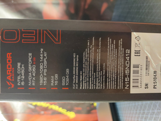 ARDOR GAMING NEO N15-I5ND412 ( 15.6 Full HD  IPS 144Hz i5-12450H RTX4050 (6Gb) 16Gb 1024Gb SSD )
