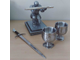 Executive Knight, Pen Holder, держатель, ручки, рыцарь, воин, латы, доспехи, смола, металл, на стол