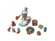 Snowman and Christmas gifts (PAINTED)