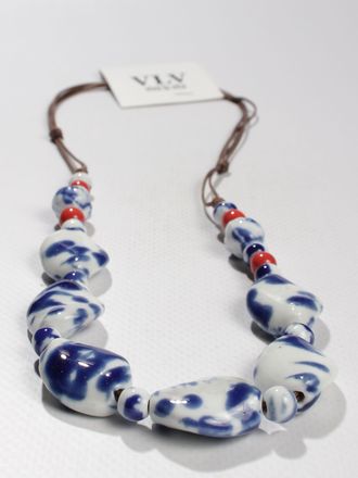 Колье "Керамические бусины 13"