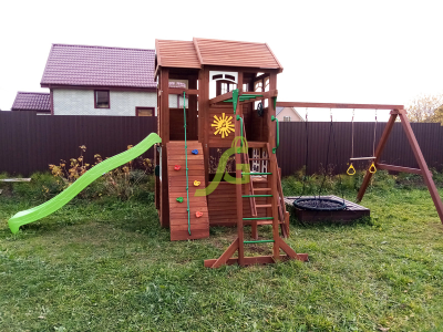 Детская площадка IgraGrad Клубный домик 2 с рукоходом Luxe фото