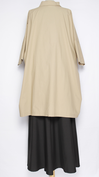 Рубашка Бохо "Хлопок свободная" бежевая до р.58