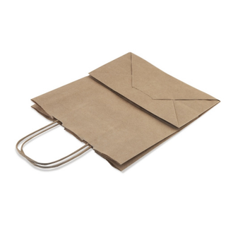 Пакет бумажный с кручеными ручками, крафт, 220х100х280мм 250 шт
