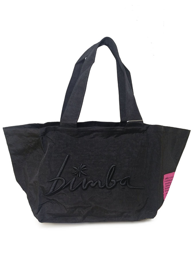 (АРТИКУЛ: 9850/2) СУМКА БОЛЬШАЯ, ТЕКСТИЛЬ, ЧЕРНАЯ С РОЗОВОЙ АППЛИКАЦИЕЙ, С РУЧКАМИ ЧЕРЕЗ ПЛЕЧО