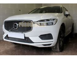 Защита радиатора Volvo XC60 2017- (Momentum) (2 части) black верх