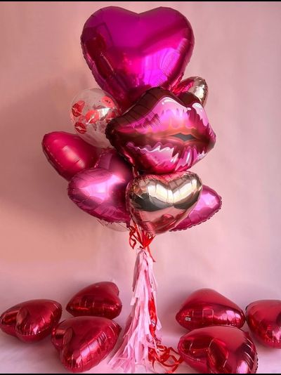 Сет воздушных шаров "Сердечный поцелуй"