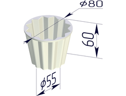 Форма Кексница 80 х 55 х 60 мм