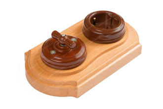 Ретро выключатель коричневый (Мезонин)