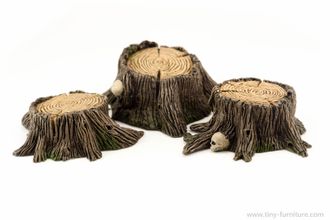 THREE STUMPS (painted)