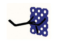 Металлические крючки для перфорированного экрана