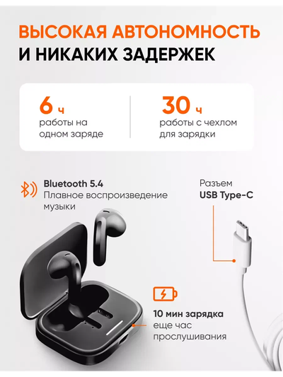 Xiaomi Redmi Buds 6 Active Черный