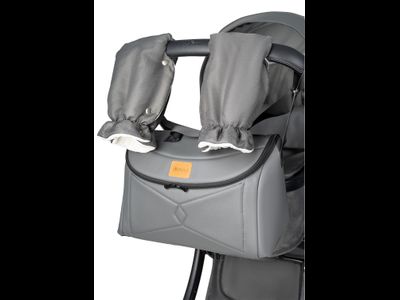 Детская коляска 3 в 1 Farfello Aimile Original Темно-серый Экокожа