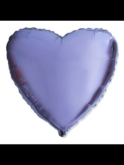 Фольгированный шар с гелием "Сердце лаванда" 45 см
