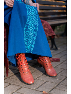 Платье "Синий рассвет" ручное ткачество