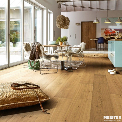 Паркетная доска Meister Дуб Лайвли 8417 HD400L в интерьере