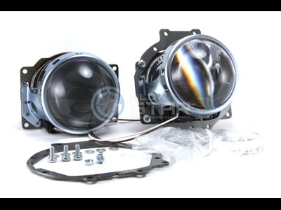 Комплект Koito Q5 D2S с рамками для замены штатных ксеноновых / галогенных линз автомобиля Mitsubishi Pajero 4 (2006 - 2014)