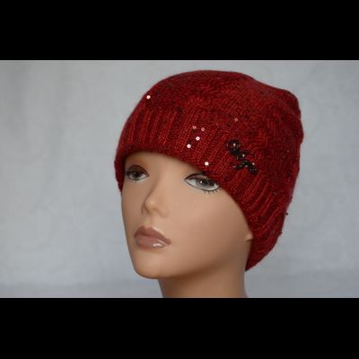 Красная вязаная шапка Vizio Италия 4969