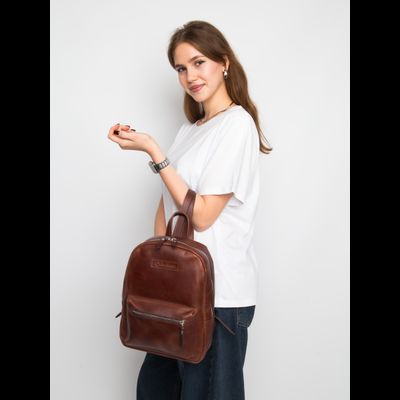 Женский кожаный рюкзак Anzolla cognac (арт. 3040-03)