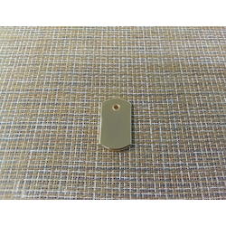 Подвеска кулон морской с окантовкой канат с торца 22x38 мм золотистый