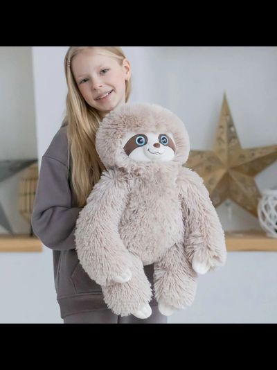 Плюшевый ленивец 70 см бежевый