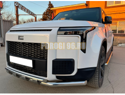 Защита переднего бампера с перемычками Папа Тюнинг d60/42 для ROX 01 2024-