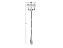 Садово-парковый светильник серии  Madrid BL -3