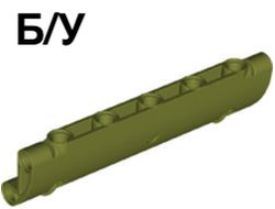 ! Б/У - Technic, Panel Curved 11 x 3 with 2 Pin Holes through Panel Surface, Olive Green (62531 / 6278109) - Б/У