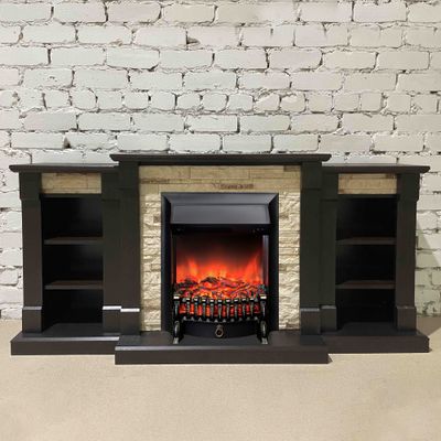 Электрокамин Моника LUX BL M1 с очагом Fobos