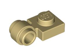 Plate, Modified 1 x 1 with Light Attachment - Thick Ring, Tan (4081b / 408105 / 4173465 / 4632573 / 6281995)