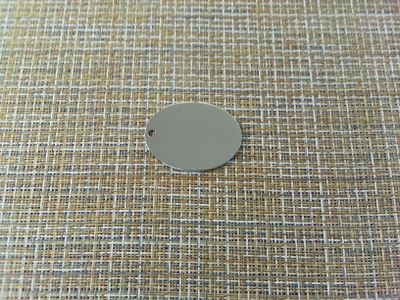 Подвеска кулон овал 30x40 мм серебристый