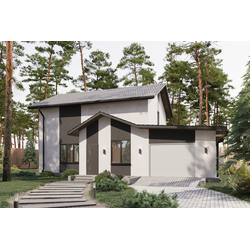 Двухэтажный дом с двумя спальнями 96.75 м² + гараж 35.43 м² (S31)