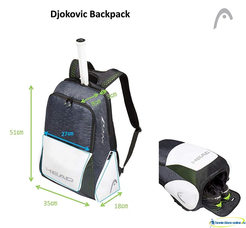 Head djokovic store backpack 2019