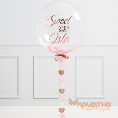 СЕТ ИЗ ВОЗДУШНЫХ ШАРИКОВ "Sweet Baby Pink"