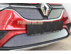 Защита радиатора Renault Arkana 2018- (2 части) chrome верх PREMIUM