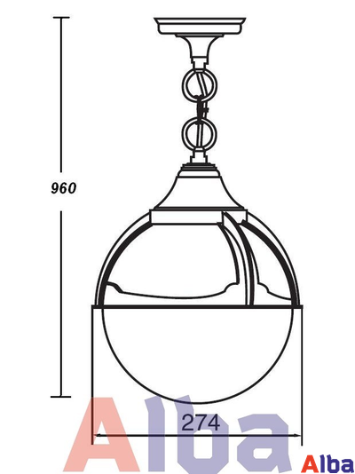 Подвесной парковый светильник Genova 88105