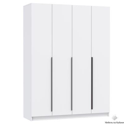 Брандо 67.09 (h2480) (4-х дв.) шкаф для одежды (ЛДСП белый / ЛДСП белый)