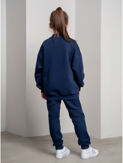 Бомбер на молнии синий