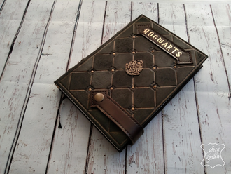 подарок руководителю, ежедневник с гербом, блокнот ручной работы, ежедневник винтажный, гарри поттер