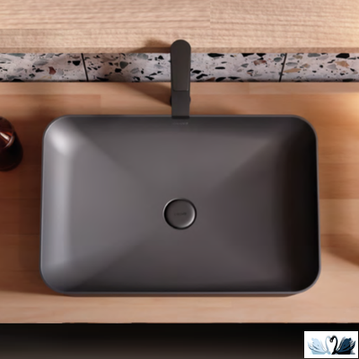 Раковина Creavit Ultra UL060-00AM00E-0000 Antrasit Mat, накладная, графит, матовая, на столешницу