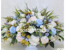 Уникальная композиция из искусственных цветов в вазе - Даниель  № УСН009 - можно купить на сайте